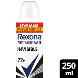 DESODORANTE AEROSOL SOL REXONA INVISIBLE 72H LEVE + PAGUE- 250ML
