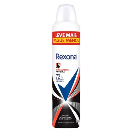 DESODORANTE AEROSOL SOL REXONA ANTIB E INV 72H LV + PAGUE - 250ML
