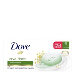 KIT SABONETE DOVE ERVA DOCE E CAMOMILA 90G C/6 UND
