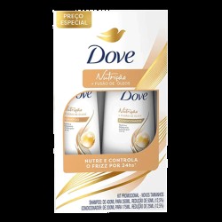 KIT DOVE SHAMPOO 350ML + CONDICIONADOR 175ML NUTRICAO + FUSAO DE OLEOS