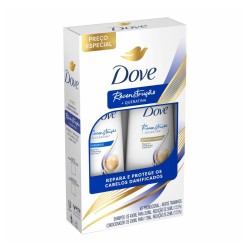 KIT DOVE SHAMPOO 350ML + CONDICIONADOR 175ML RECONSTRUCAO + QUERATINA