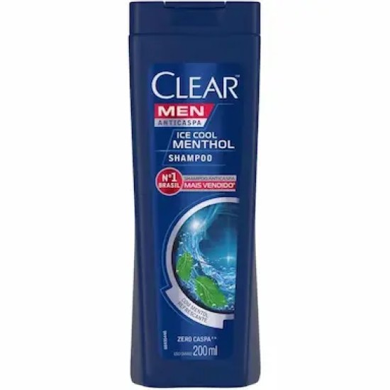 SHAMPOO CLEAR ANTI CASPA MEN ICE COOL MENTHOL L200 P170