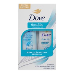 KIT DOVE SHAMPOO 400ML + CONDICIONADOR 200ML HIDRATACAO+VITAMINAS