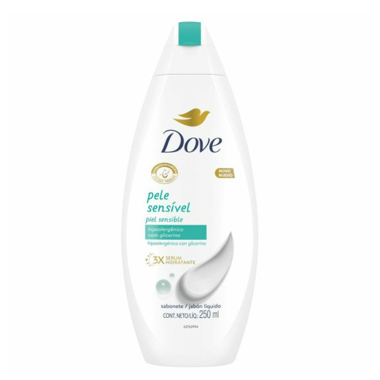 SABONETE LIQUIDO DOVE PELE SENSIVEL 250ML
