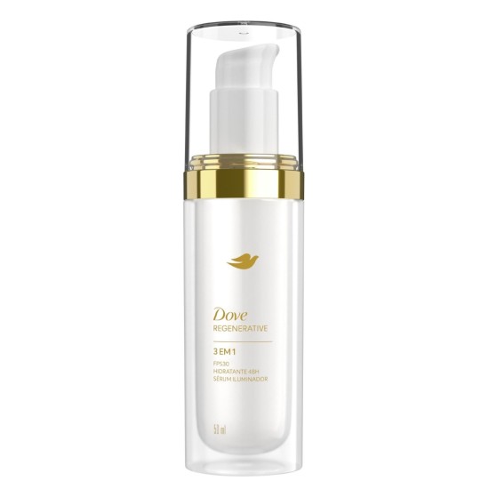 SERUM FACIAL DOVE 3 EM 1 REGENERATIVE FPS 30 C/50ML