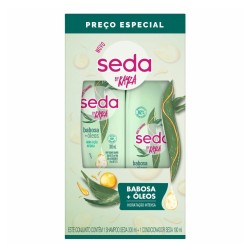 KIT SEDA SHAMPOO 300ML +CONDICIONADOR 190ML BABOSA OLEOS