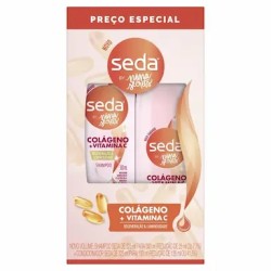 KIT SEDA SHAMPOO 300ML +CONDICIONADOR 190ML COLAGENO E VITAMINA C