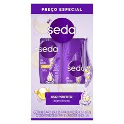 KIT SEDA SHAMPOO 300ML +CONDICIONADOR 190ML LISO PERFEITO