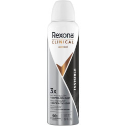 DESODORANTE AEROSOL REXONA CLINICAL INVISIBLE 96H COM 150ML