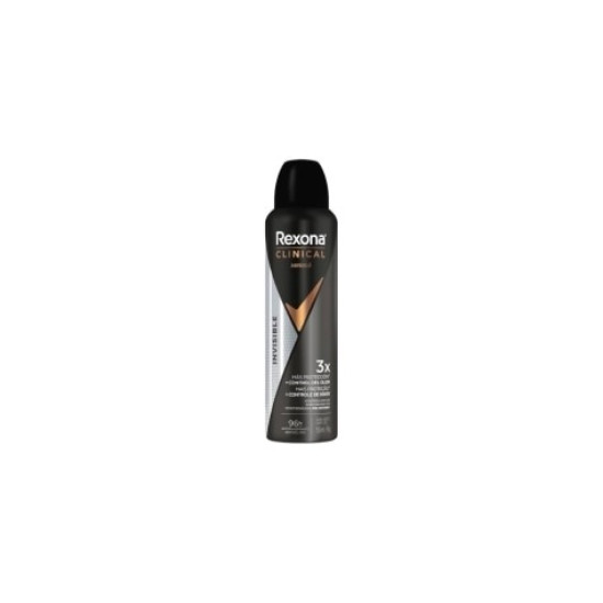 DESODORANTE AEROSOL REXONA MEN CLINICAL INVISIBLE 96H COM 150ML