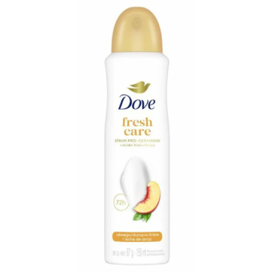 DESODORANTE AEROSOL DOVE FRESH CARE PESSEGO E LEITE DE ARROZ 150ML
