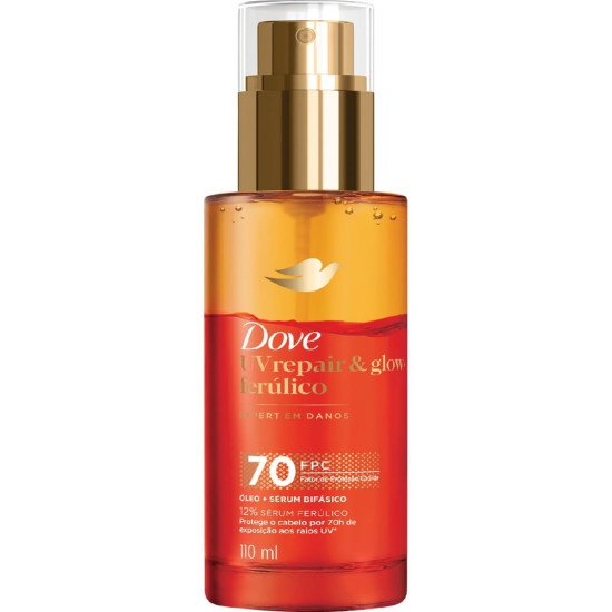 OLEO E SERUM BIFASICO CAPILAR DOVE UV REPAIR E GLOW 110ML