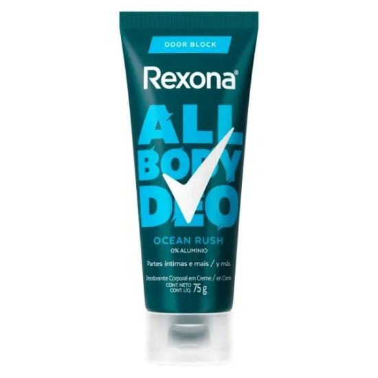 DESODORANTE CREME REXONA ALL BODY DEO OCEAN RUSHAMPOO 75G