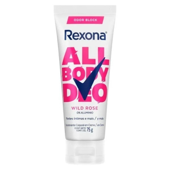 DESODORANTE CREME REXONA ALL BODY DEO WILD ROSE 75G