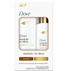 KIT DOVE SHAMPOO 350ML + CONDICIONADOR 175ML NUTRICAO+TRI-OLEOS