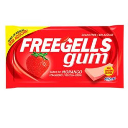 CHICLETE FREEGELLS MORANGO S/ACUCAR COM 5 UND 8G