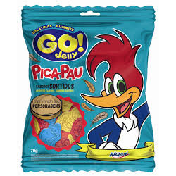 BALA DE GELATINA GOJELLY PICA PAU 70GR