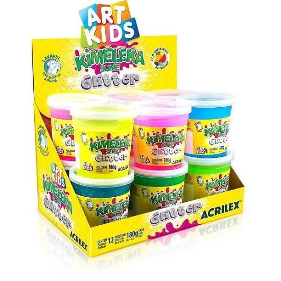 SLIME KIMELEKA GLITTER 180G SORT. REF 72695