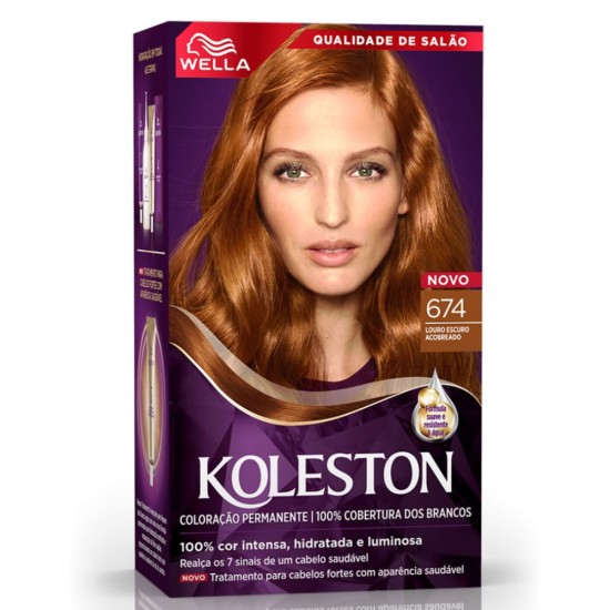 TINTURA PARA CABELO KOLESTON 674 CHOCOLATE ACOB