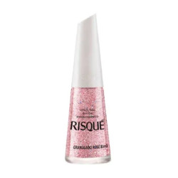 ESMALTE RISQUE GLIT GRANULADO ROSE 8ML