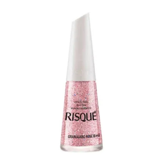 ESMALTE RISQUE GLIT GRANULADO ROSE 8ML