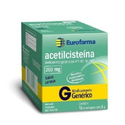 ACETILCISTEINA 200 MG ADT C/16 ENV 5 GR EUROFARMA