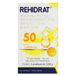 REHIDRAT 50 LARANJA COM 4 ENV