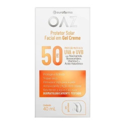 PROTETOR SOLAR FACIAL OAZ  FPS 50 GEL CREME 40G