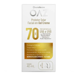 PROTETOR SOLAR FACIAL OAZ  FPS70 GEL CR 40G