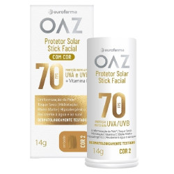 PROTETOR SOLAR FACIAL OAZ STICK COR 2 FPS70 14ML