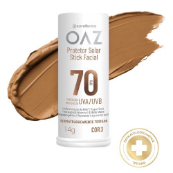 PROTETOR SOLAR FACIAL OAZ STICK COR 3 FPS70 14ML