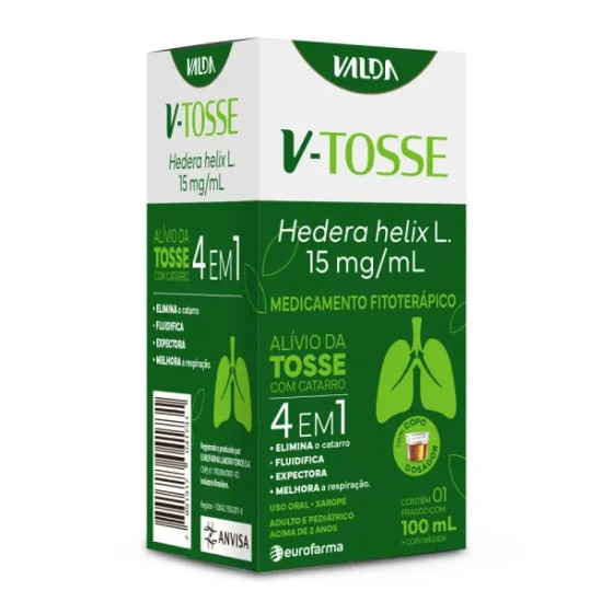 VALDA XAROPE V-TOSSE 15MG COM 100ML