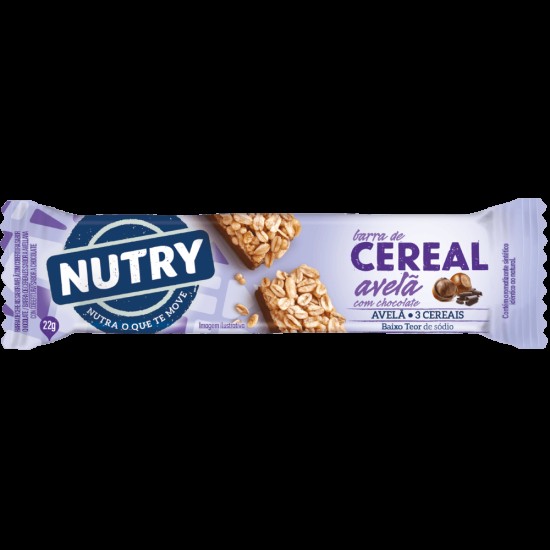 BARRA DE CEREAL NUTRY AVELA C/ CHOCOLATE 22G