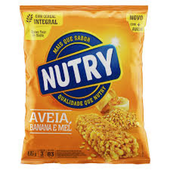 BARRA DE CEREAL NUTRY LIGHT BANANA/AVEIA/MEL LV4 PG3
