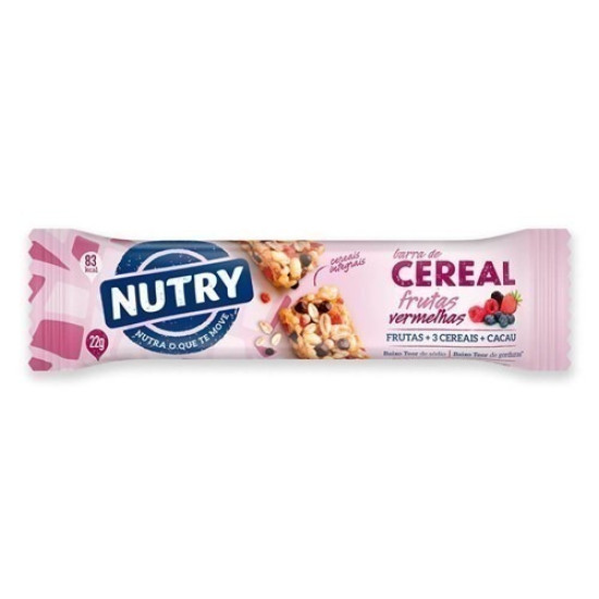 BARRA DE CEREAL NUTRY FRUTAS VERM 22G