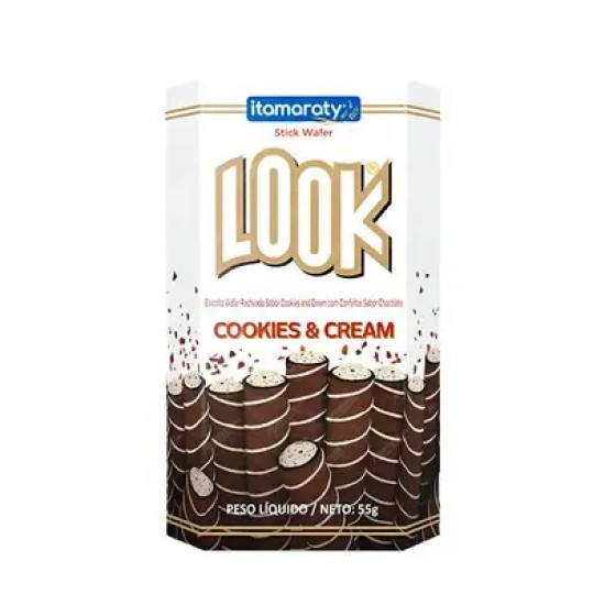 WAFER BISCOITO LOOK COOKIES E CREAM 55G