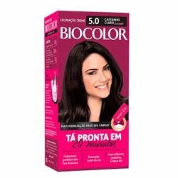 TINTURA PARA CABELO BIOCOLOR KIT 5.0 CASTANHO CLARO LUXUOSO