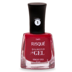 ESMALTE RISQUE DIAMOND GEL VERMELHO CEREJA 9,5ML