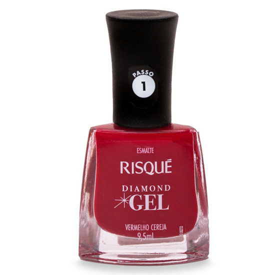 ESMALTE RISQUE DIAMOND GEL VERMELHO CEREJA 9,5ML