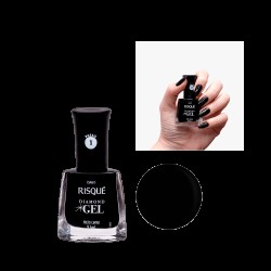 ESMALTE RISQUE DIAMOND GEL PRETO CAVIAR 9,5ML