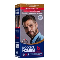 TINTURA PARA CABELO BIOCOLOR HOMEM BOZZANO CASTANHO CLARO