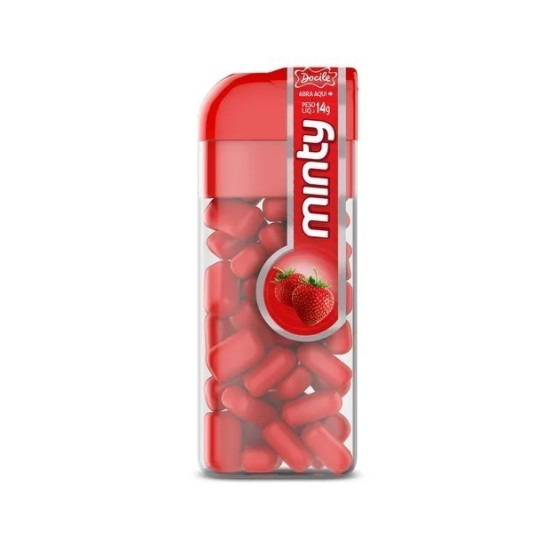 BALA DOCILE MINI MINTY MORANGO 14G
