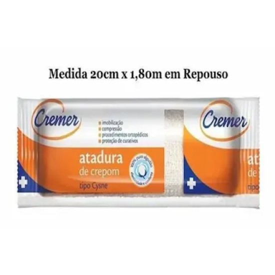 ATADURA CREPOM CYSNE 20 CM 1,80 M