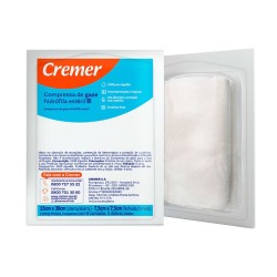 COMPRESSA DE GAZE CREMER 7,5 X 7,5CM ESTERIL 13 FIOS C/10 UN