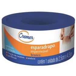 ESPARADRAPO IMPERMEAVEL CREMER BRANCO 2,5 CM X 4,5 M