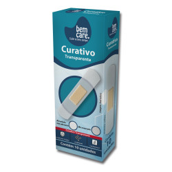 CURATIVO TRANSPARENTE BEM CARE COM 10 UND