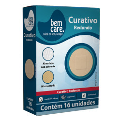 CURATIVO REDONDO BEGE BEM CARE COM 16 UND