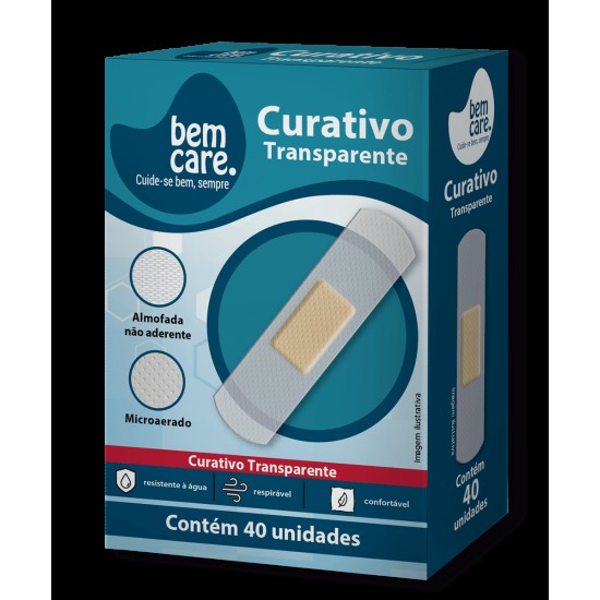 CURATIVO TRANSPARENTE BEM CARE C/40 UND