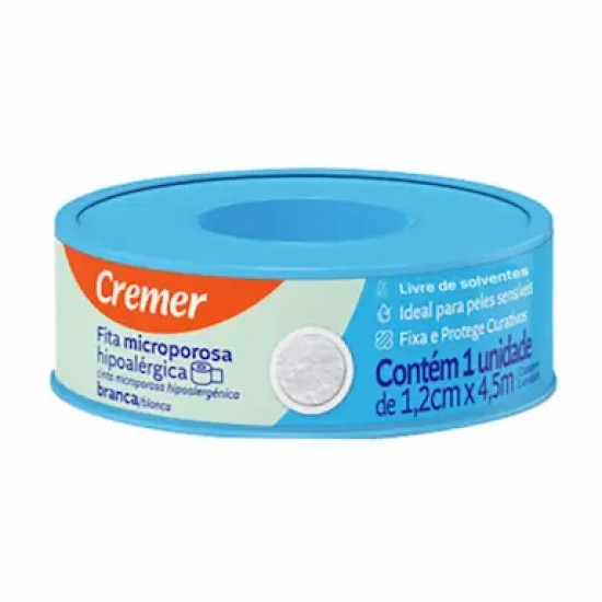 FITA MICROPOROSA CREMER BRANCO 1,2CMX4,5M