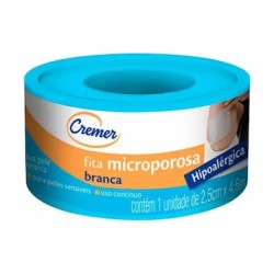 FITA MICROPOROSA CREMER BRANCO 2,5CM X 4,5M